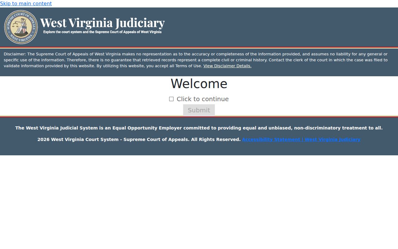 Pendleton County criminal court case MCR search form