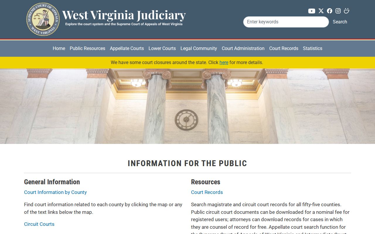 Pendleton County criminal court case public access options