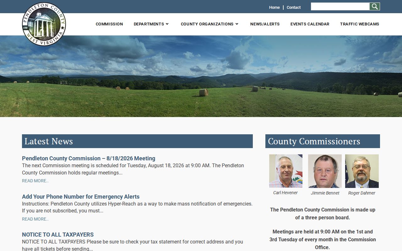 Pendleton County criminal history official county department portal