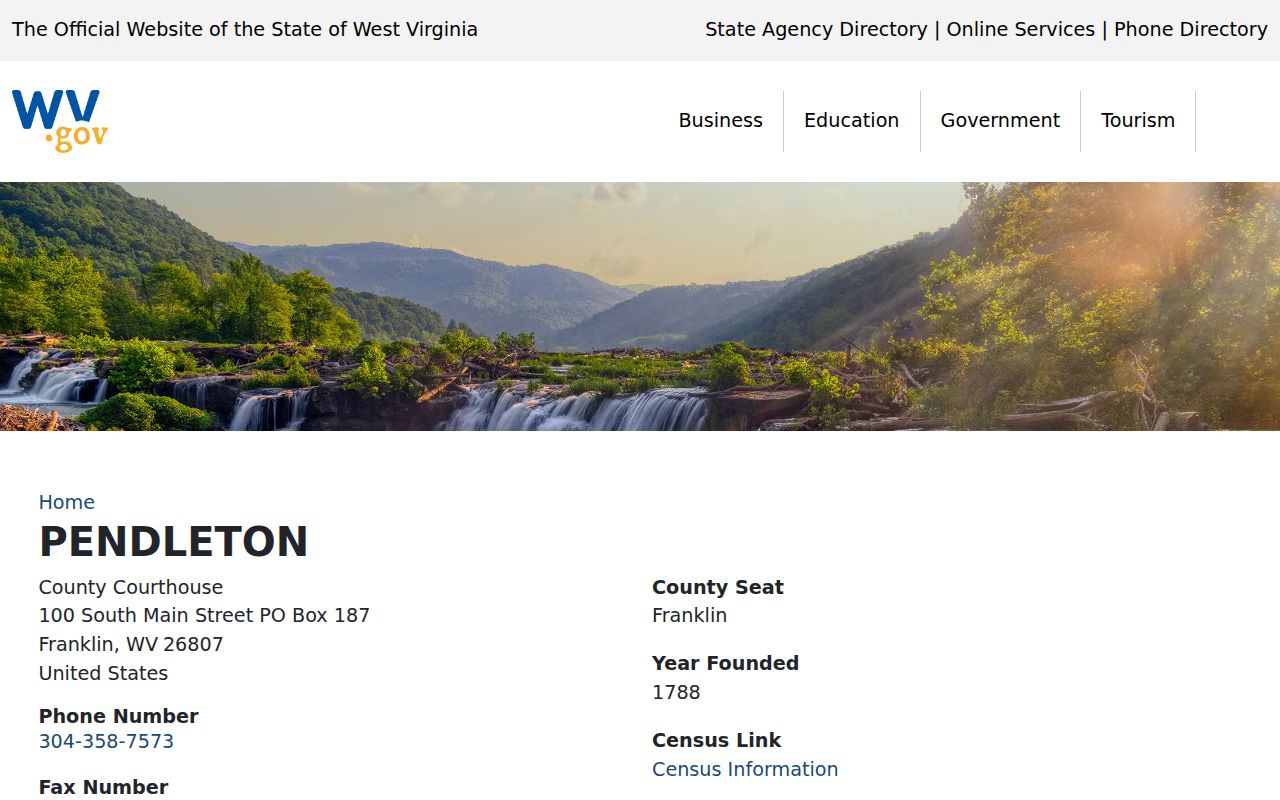 Pendleton County criminal history state county profile and community list